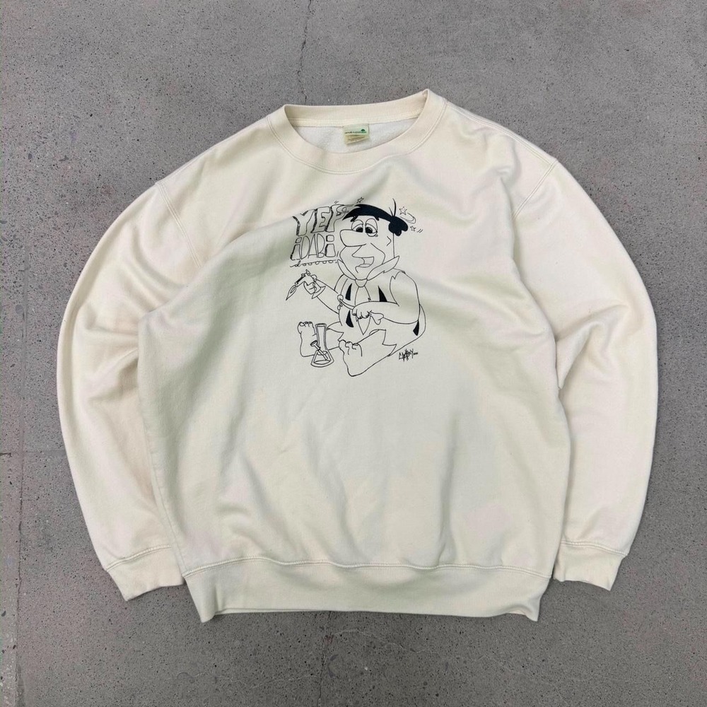 Vintage 90s The Flintstones "Yabba Dabba Doobie" Weed Promo Crewneck (Size L)